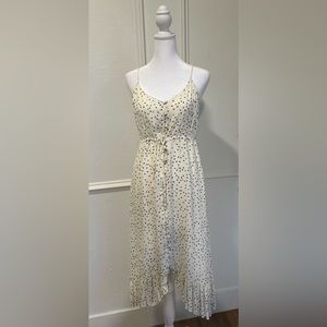 Rails Frida high-low speckled ivory dot dress